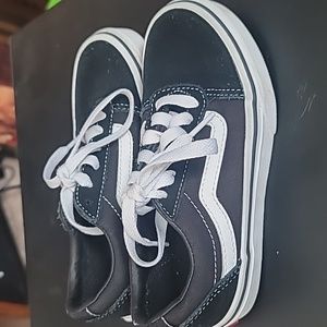 Boys Vans Shoes Size Youth 12 Black White